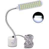 Harmiey Sewing Machine Light (36LED) Gooseneck Work Light With Magnetic Mounting Base, White Soft Lamp for Lathes, Drill Pres