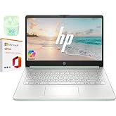 HP 14" Business Laptop Computer with 1-Year Office 365, Intel Quad-Core N150 Processor, 4GB RAM 384GB Storage (128GB UFS+256GB SD Card), Windows 11 Home, PLUSERA Earphones, Willow Green