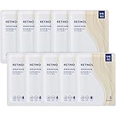 BONCEPT Retinol Serum Mask - Retinol & Bakuchiol, Korean Vegan Sheet Mask Hydrating Wrinkle Pore Refining Lifting Firming, 10 sheet