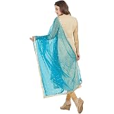 themilestocks Woman's Embellished Net Dupatta Scarf Shawl Wrap Soft Indian Bridal Wedding