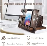Robomanor Bedside Organiser Wood Docking Station for Men Gift view 6