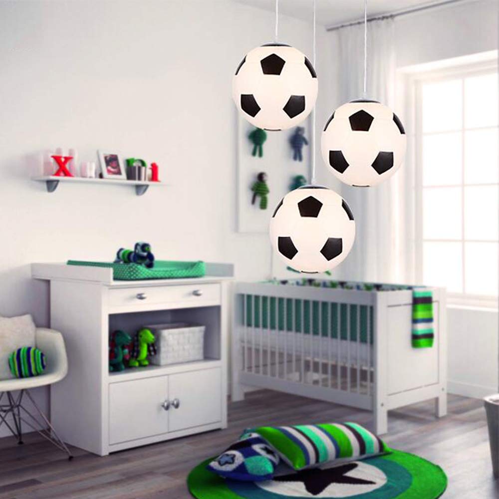 E27 Lustre Chambre Enfant Concu Pour Les Fans De Football Wankd Plafonnier Football Plafond De Football Creative Plafonnier Eclairage Led Moderne Eclairage Interieur Lampe De Salon Chambre Lampes De Plafond