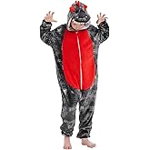 ACOGNA Dinosaur Kids Onesie Halloween Costume One Piece Pajamas Cosplay Animal Suit for Girls and Boys