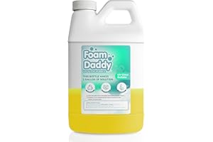 FOAM DADDY FoamDaddy UV Glow Bubble Solution – Professional Strength Ultra-Concentrated Formula – Make Your Bubbles Glow Under Black Lights – Designed for Any Bubble Wand or Machine – 1/2 Gallon of Bubbly Fun