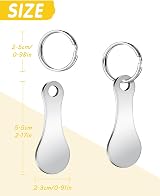 Caianwin 2Pcs Trolley Token Stainless Steel Removable Trolley Key for view 2