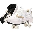 CHSSIH Roller Skate Shoes for Girls, Kids, Women, Men & Adults – Retractable Shoes with Wheels | Pop-Out High Roller Skating Shoes That Turn Into Sneaker Skates