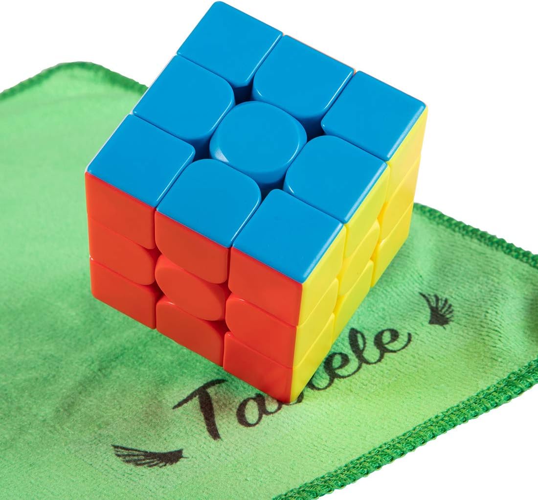 TaoLeLe Speed Cube Moyu Mofang Jiaoshi Meilong 3x3x3 Smooth Magic Cube 3D Puzzle Cube with Cleaning Cloth