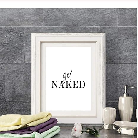 Amazon.de: Abstrakte schwarz-weiß Badezimmer Leinwand Malerei nackt