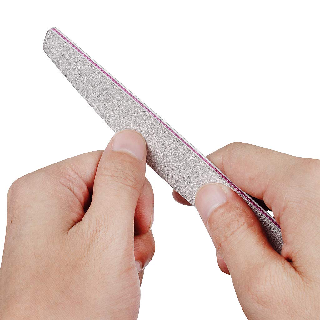 Edealing 12 Pack Professional Nail File Set Double-Sided 100/180 Grit Emery Board Manicure Tools For Nail Grooming and Styling : Beauty