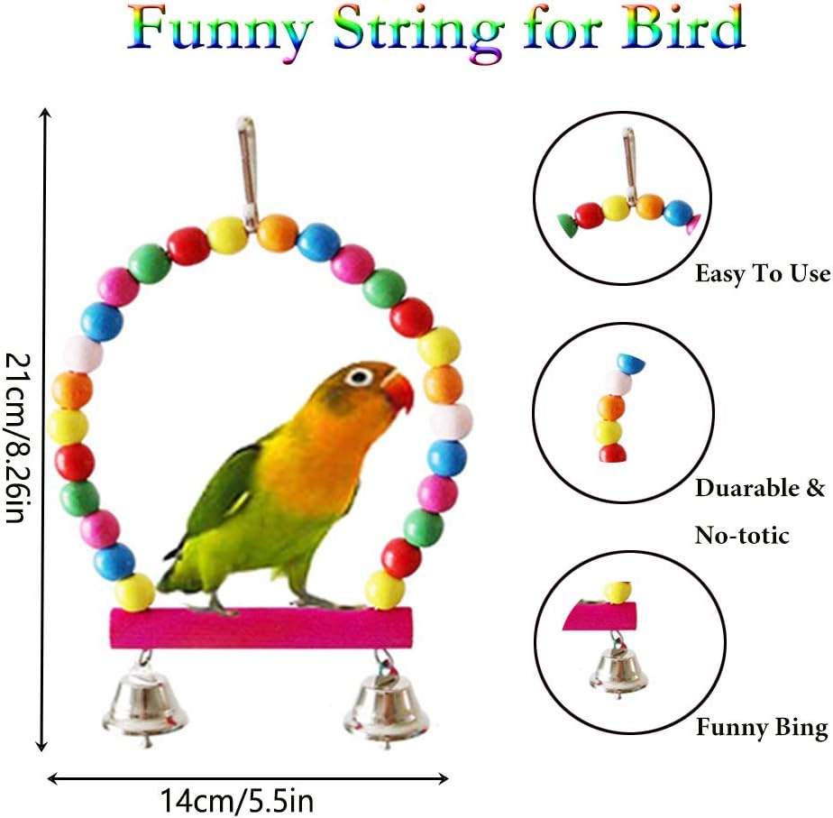 8 Pcs Bird Budgie Parakeet Toys - Image 3