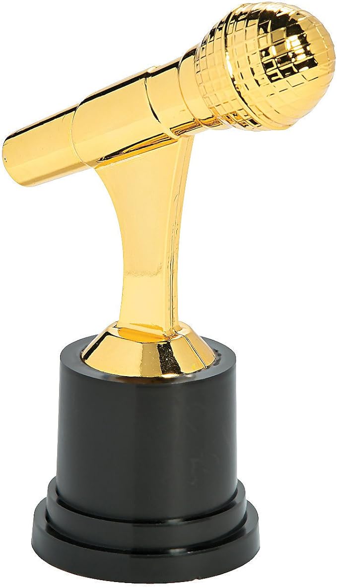 Bulk Microphone Trophy (set of 12 awards) Toys & Games