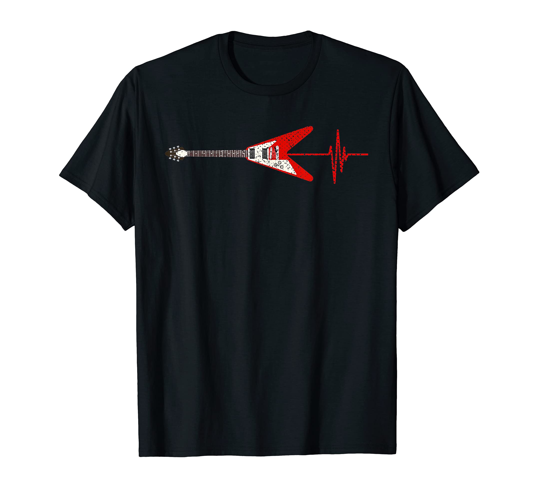 Guitar Player Musician Heartbeat Guitarist Electric Guitar T-Shirt