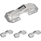 DOBOGA 4-Pack Hidden Hinges for Cabinet Doors Frameless, Concealed Cabinet Hinges, 90 Degree Surface Mount Hinges