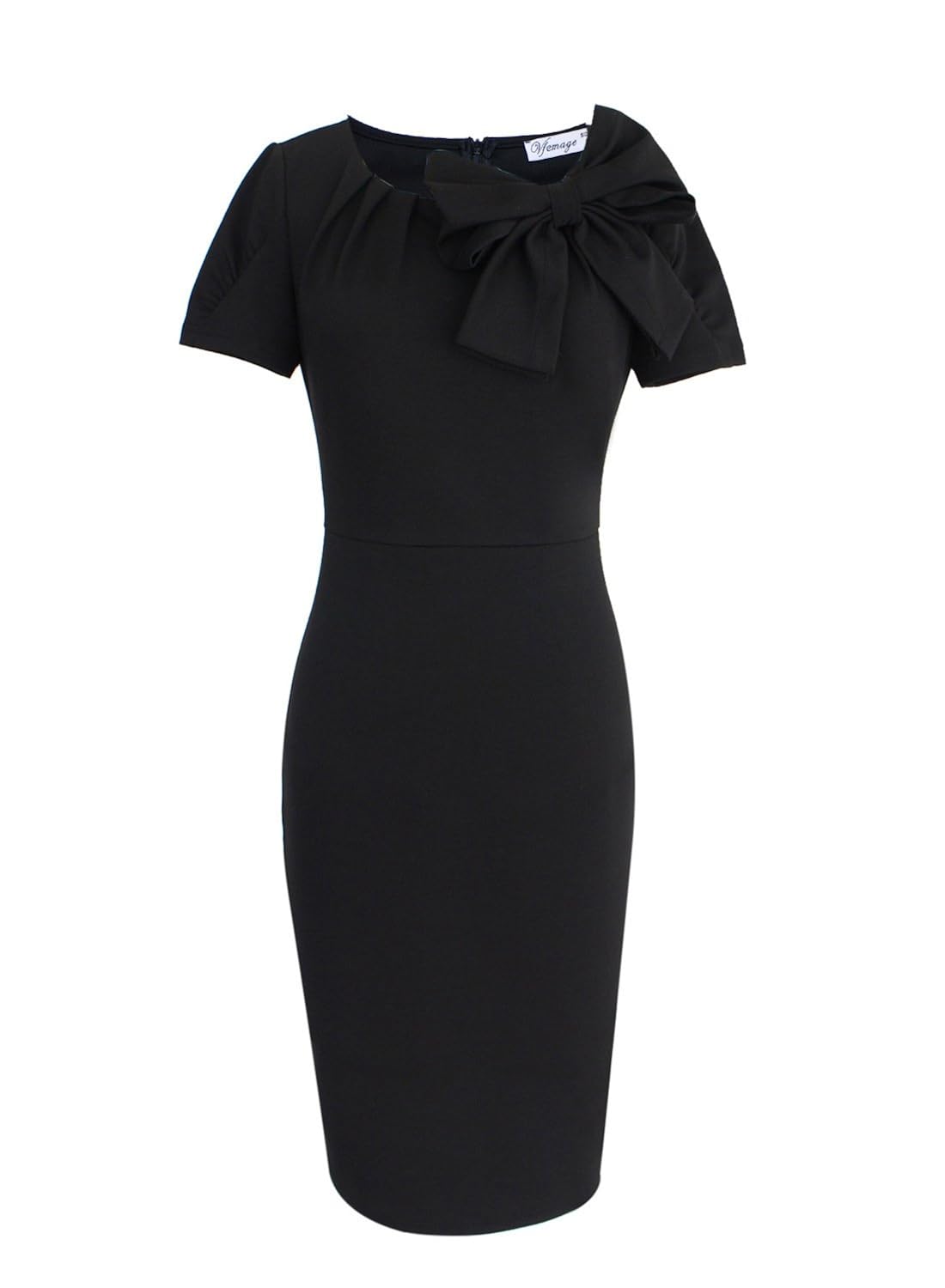 VfEmage Women's Celebrity Vintage Bowknot Party Cocktail Stretch Bodycon Dress VfEmage Women's Celebrity Vintage Bowknot Party Cocktail Stretch Bodycon Dress