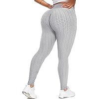 Chriamille Booty Lifting TIK Tok Leggings for Women Booty Lift High Waisted Scrunch Butt Textured Leggings