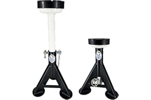 HKTE TOOLS&EQUIPMENT HKTE 4 Ton Heavy Duty Jack Stands, Low Profile, Security Locking Pins, 8,000 lbs Capacity, 2pack