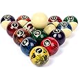 CUPPA Professional Pool Balls/Billiard Balls Set, Complete 16 Balls for Pool Tables