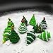 EMiEN 10 Pieces Christmas Trees Miniature Ornament Kits Set for DIY Fairy Garden Dollhouse Decoration,5 Different Design, 2 Colors for Each Design,Christmas Tree