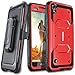 LG Tribute HD / LG X Style / Volt 3, COVRWARE [Aegis Series] with Built-in [Screen Protector] Heavy Duty Full-Body Rugged Holster Armor Case [Belt Swivel Clip][Kickstand], Red