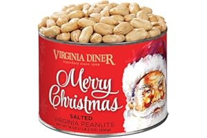 Virginia Diner Merry Christmas Gourmet Extra Large Salted Virginia Peanuts, 18oz