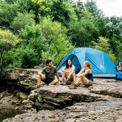 Camping Tent,2/4/6 Person Tent with Rainfly & Large Mesh Windows, Waterproof, Easy Setup - Tents for Family,Camping, Hiking,Backpacking and Outdoor