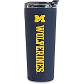 Rico Industries NCAA 24oz Stainless Steel Tumbler with Lid and Dual Functioning Lid (Sip or Use Straw)