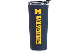 Rico Industries NCAA 24oz Stainless Steel Tumbler with Lid and Dual Functioning Lid (Sip or Use Straw)