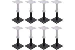 Adjustable House Floor Jacks, 8 PCS Post Floor Joist Jacks for Leveling, 5" - 8" Height Adjust Range, Telescoping Screw Jack 