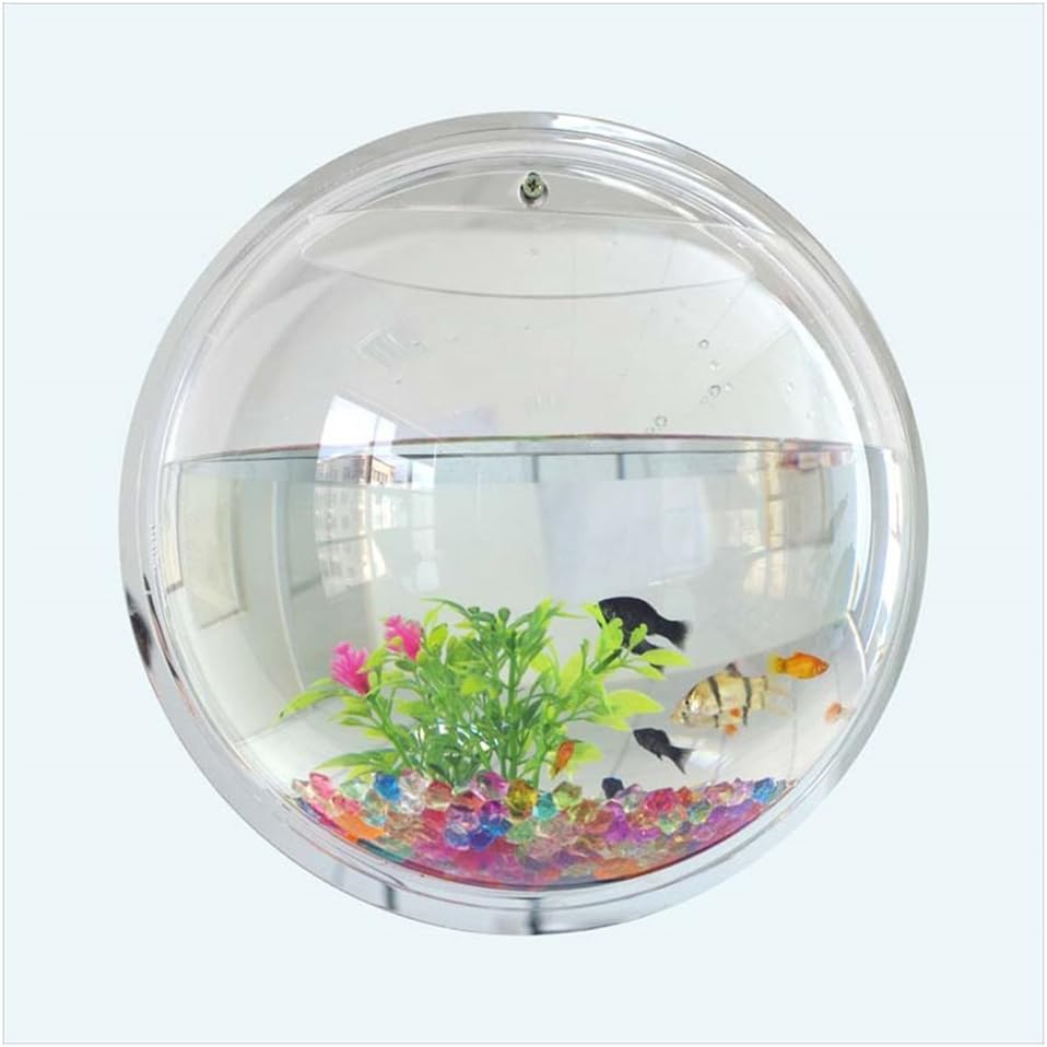 Huajun® Clear Fish Tank Wallbowl Wall Mount Fishbowl Acrylic