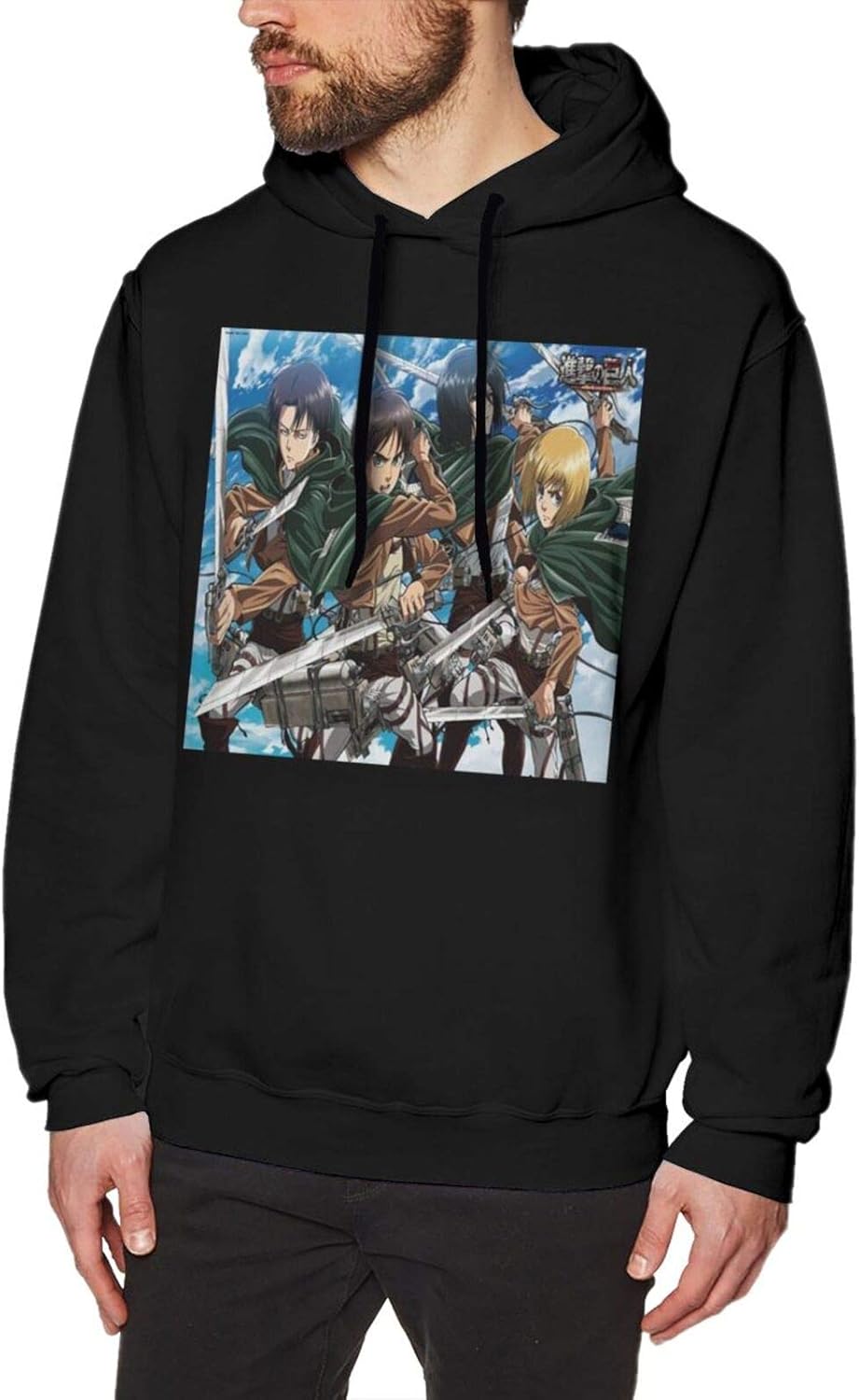 Orayhw Attack On Titan Levi Ackerman Sword Menâs Ultimate Cotton Pullover Hoodie Sweatshirt 