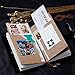 CLEARANCE SALE ! ! ! Refillable Travelers Notebook Journal - Classic Writing Vintage Journal, Premium Thick Paper, 5 Pack Inserts + 1 Rope + 2 Pieces Stickers + Box, 6.5 x 4.0 Inch
