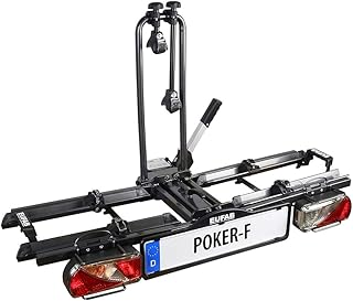 EUFAB 12010LAS Fahrradträger: Kupplungsträger &#34;Poker-F&#34; (ehemals &#34;Raven&#34;) klappbar, für 2 Räder, für E-Bikes geeignet