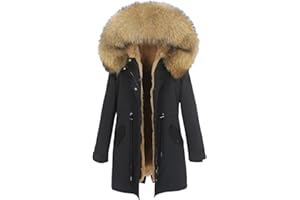 Waterproof Women Long Parka Natural Raccoon Fox Fur Collar Hood Real Fur Coat Winter Jacket Women Brand Luxury Korea New