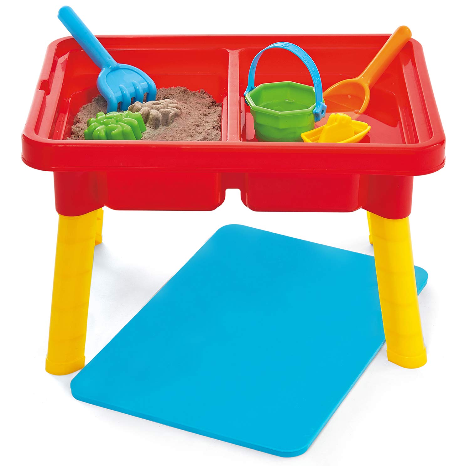 Toddler Sensory Kids Table with Lid | Sensory Bin | Kidoozie | Mega Block Compatible Lid | Indoor Outdoor Use , Red, G02521 17 x 12.5 x 11 inches