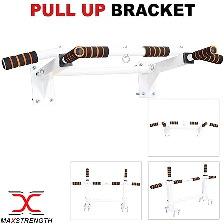 Authentic Max Strength Klimmzugstange, Wandmontage, für Zuhause, Fitnessstudio, Trainingsbar, Klimmzugstange, zur Befestigung