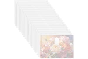 20 Packs Plastic Envelopes Hook Loop 4x6 Transparent Plastic Envelope Folders with Hook Loop Closure A4 Letter Size Clear Env