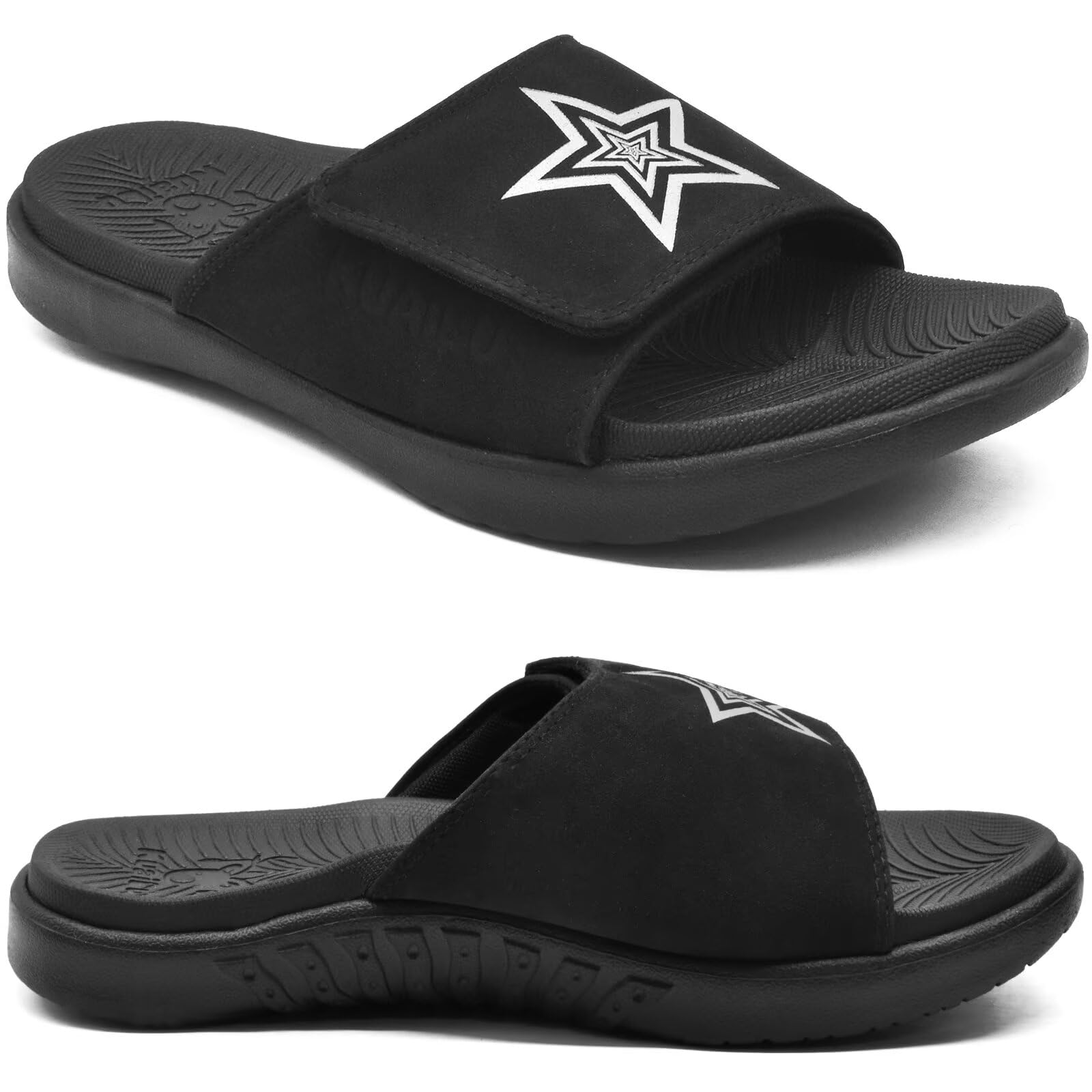KuaiLu Mens Slides Soft Cushion Sport Sandals with