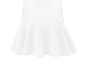 BROWNKNOT Toddler Girls Skirts Skorts Pleated Uniform Skirts Built in Shorts Stretchy Tennis Skort Athletic Flowy Skater Skirt for Girl