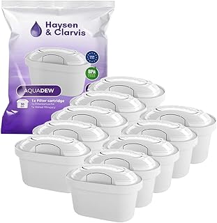 Haysen & Clarvis Wasserfilter Kartuschen Kompatibel mit Brita Maxtra, PearlCo, BWT, Dafi, AmazonBasics (10er Pack)