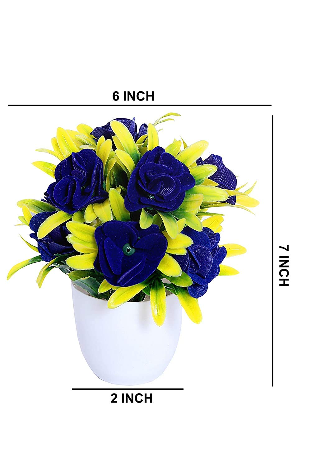 Buy Bp Artificial Plants With Pot For Desk Artificial Blue Plants Artificial Plants For Home Decoration Pack Of 2 Blue Rose Online At Low Prices In India Amazon In