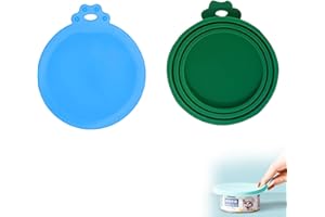 SHELDAMY 2 Pack Pet Food Can Lids, Keep Food Fresh Universal Silicone Can Covers Fit All Standard Size for Dog Cat Food Can Top
