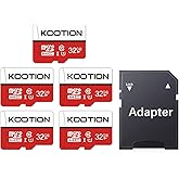 KOOTION 5 X 32 GB Micro SD Card Class 10 Micro SDHC Card 32GB TF Card High-Speed Micro SD Cards 5 Pack Memory Card UHS-1, C10
