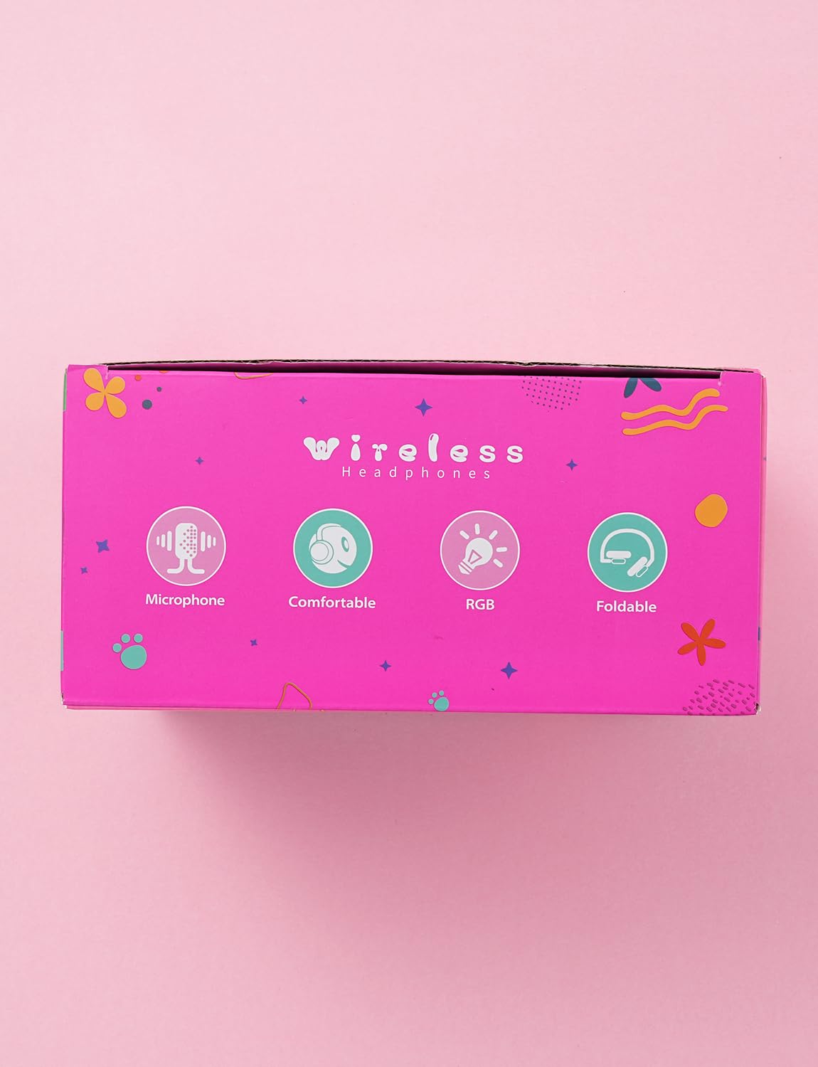 iClever Cat Ear Kids Bluetooth Headphones, LED Lights Up, 74/85dBA Safe Volume Limited, 50H Playtime,Bluetooth 5.2, USB C, Kids Headphones Wireless for Travel iPad Tablet, Meow Macaron Pink