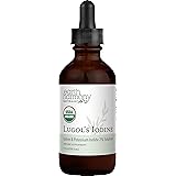 Organic Lugol's Iodine, Iodine and Potassium Iodide 2% Solution 3000 mcg - Liquid Supplement Drops for Thyroid Support for Wo