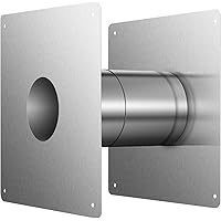GASLAND 3.15" OD Stainless Steel Direct Vent Wall Thimble for Gas Tankless Water Heaters, Retractable Length from 4.7" to 7.0