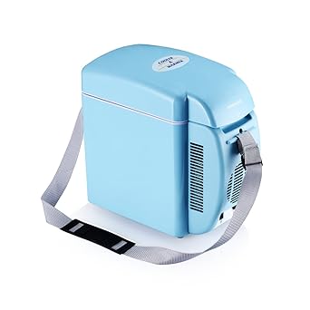 【クリックでお店のこの商品のページへ】Poweradd ミニ冷温庫 室内車載両用 季節を問わず 保冷保温両用 冷蔵温度：環境温度以下約15℃ 温蔵温度：50＆plusmn；10℃ AC-DC電源変換アダプターが付き 小型7L(ブルー)【2年間安心保障】