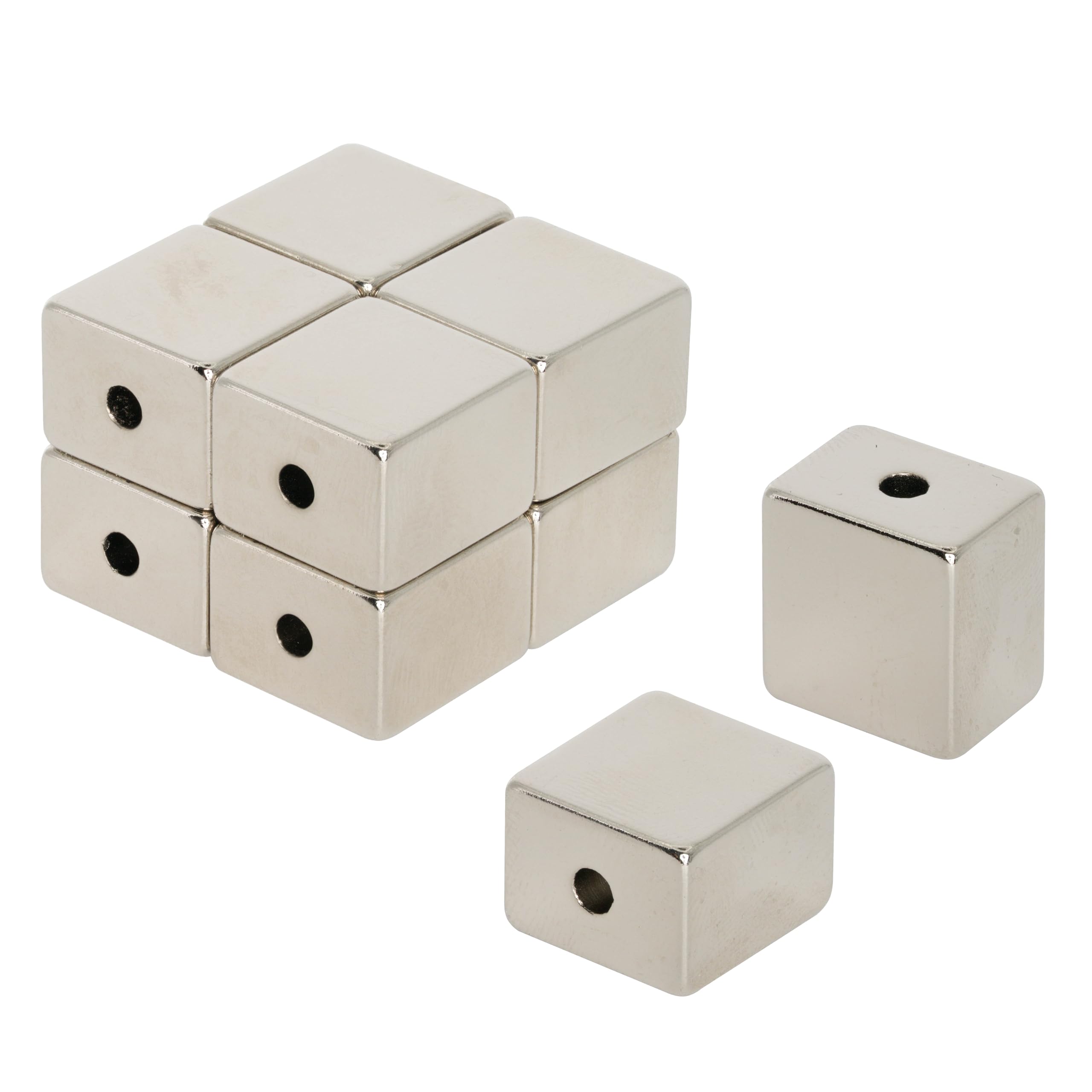 N42 Neodymium Hornby Train Magnets for Arts, Crafts, Model Making, DIY, Hobbies, Office and Home - 12.7mm x 9.3mm x 13.2mm w/ 2.5mm hole - Pack of 10