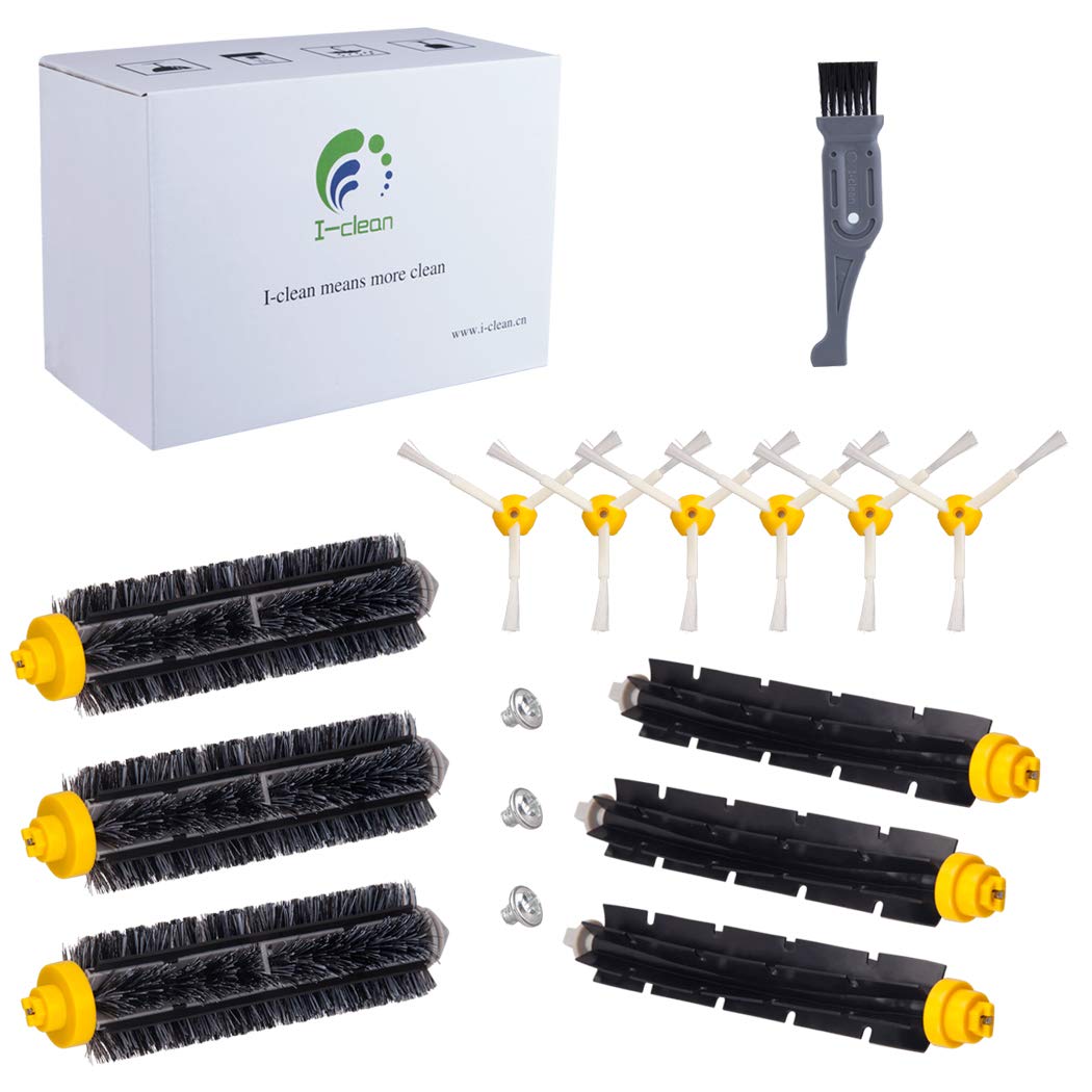 I clean Replenishment iRobot Roomba 690 650 Parts/Attachments, Replacement Brushes Fit with iRobot Roomba 630 760 770 780 790 (600&700 Series) Vacuum Cleaning Kits