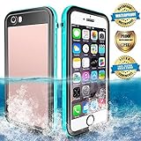 Waterproof iPhone 6/6s Case, EFFUN IP68 Certified Waterproof Underwater Cover Dirtproof Snowproof Shockproof Case with Cell Phone Holder, PH Test Paper, Stylus Pen and Floating Strap Aqua Blue