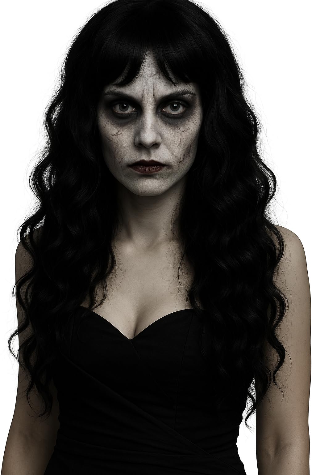 Matissa WOMEN'S LADIES LONG WAVY WIG FANCY DRESS COSPLAY WIGS POP PARTY COSTUME (Black)